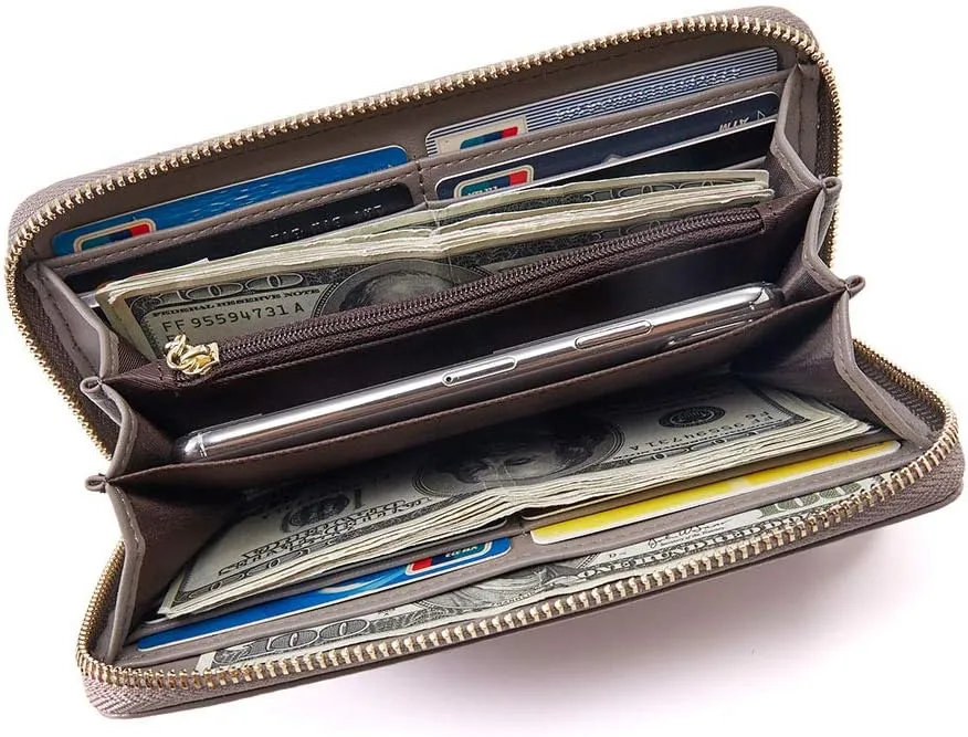 Women Wallets Tassel Bifold Ladies Cluth Wristlet Wrist strap Long Purse