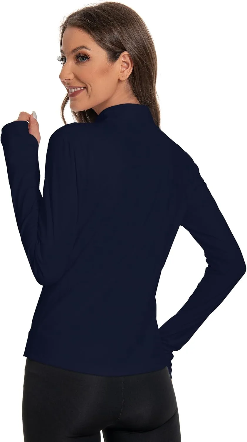 Women's Athletic Full Zip Lightweight Workout Jacket，Outdoor Slim Fit Yoga Jackets with Pockets Thumb Holes