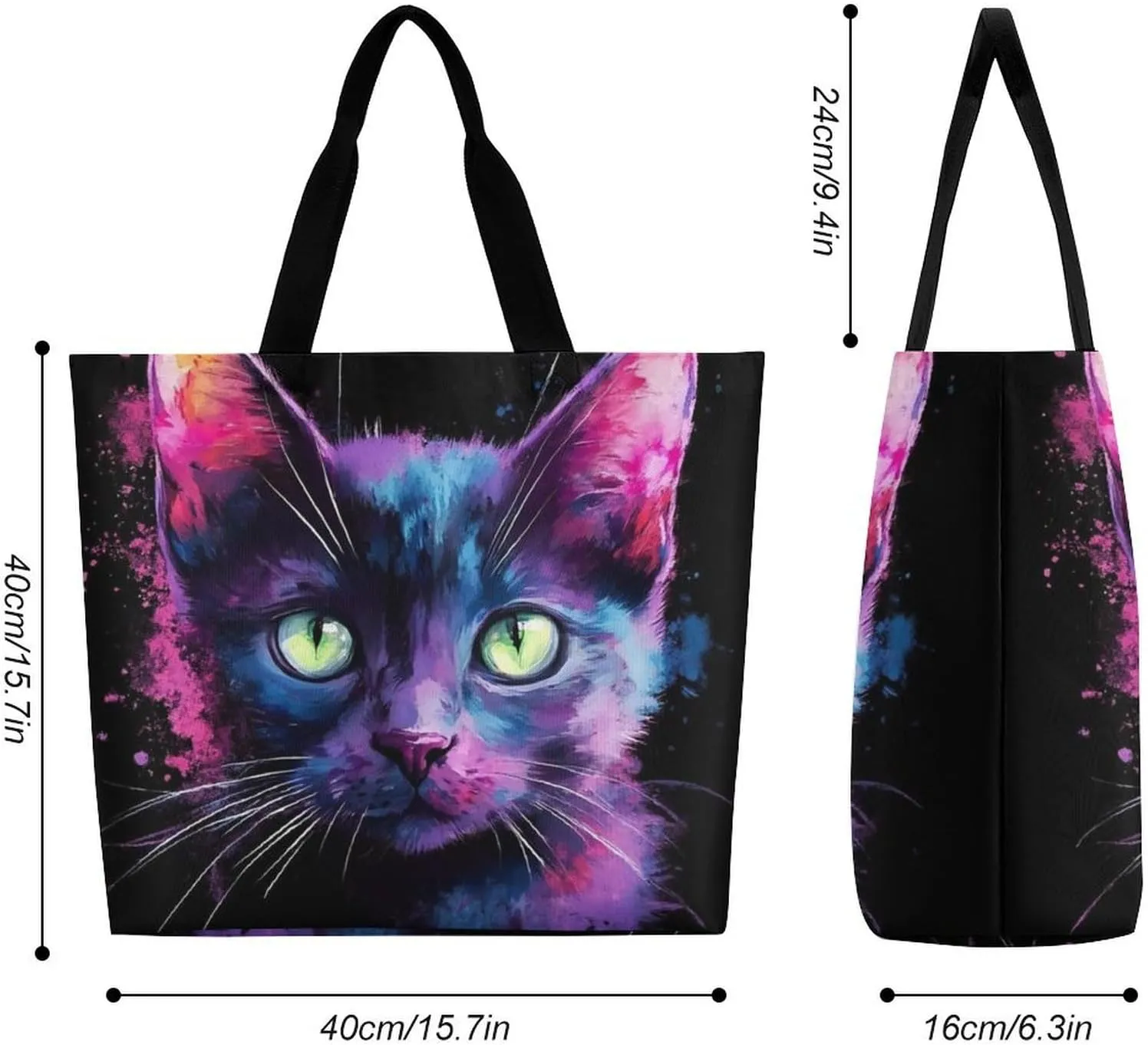 Womens Grocery Bag, Large Capacity Tote Bags Portable Reusable Shopping Shoulder Bag