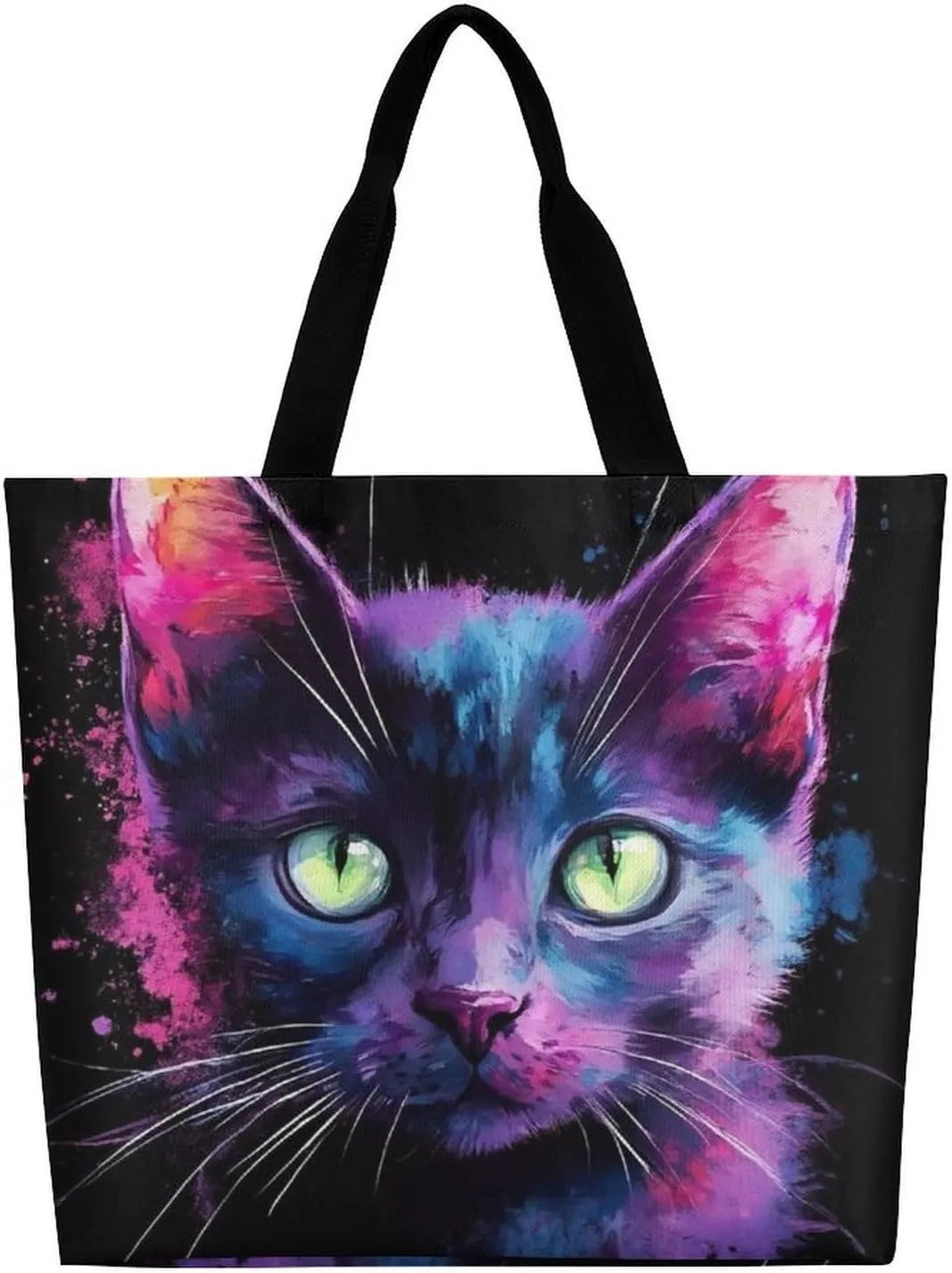 Womens Grocery Bag, Large Capacity Tote Bags Portable Reusable Shopping Shoulder Bag
