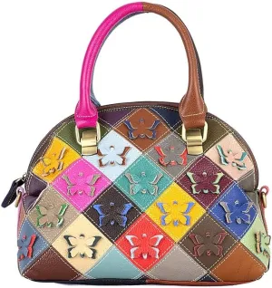 Women's Handbag Multicolor Shoulder Bag Leather Pouch, One Color, One Size