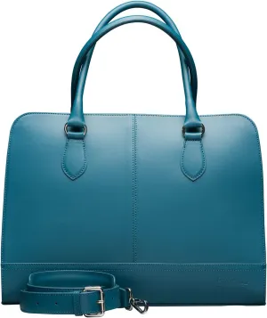 Women’s Laptop Bag – 15.6" Modern Briefcase, Croco Print Leather, Dutch Design, Made in Italy