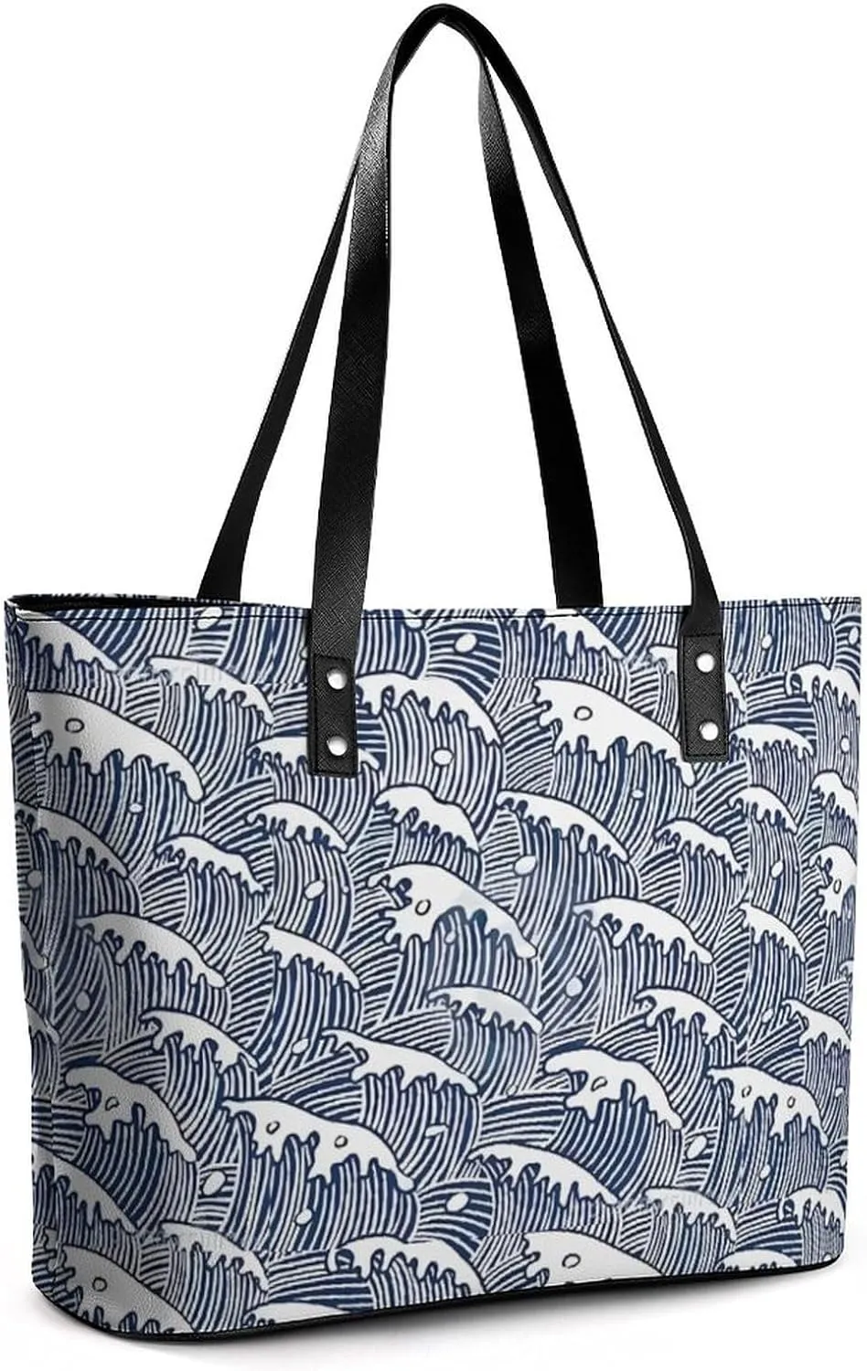 Women's Leather Tote Bag Fashion Handbag for Work Travel Shopping Daily Use Large Capacity Shoulder Purse