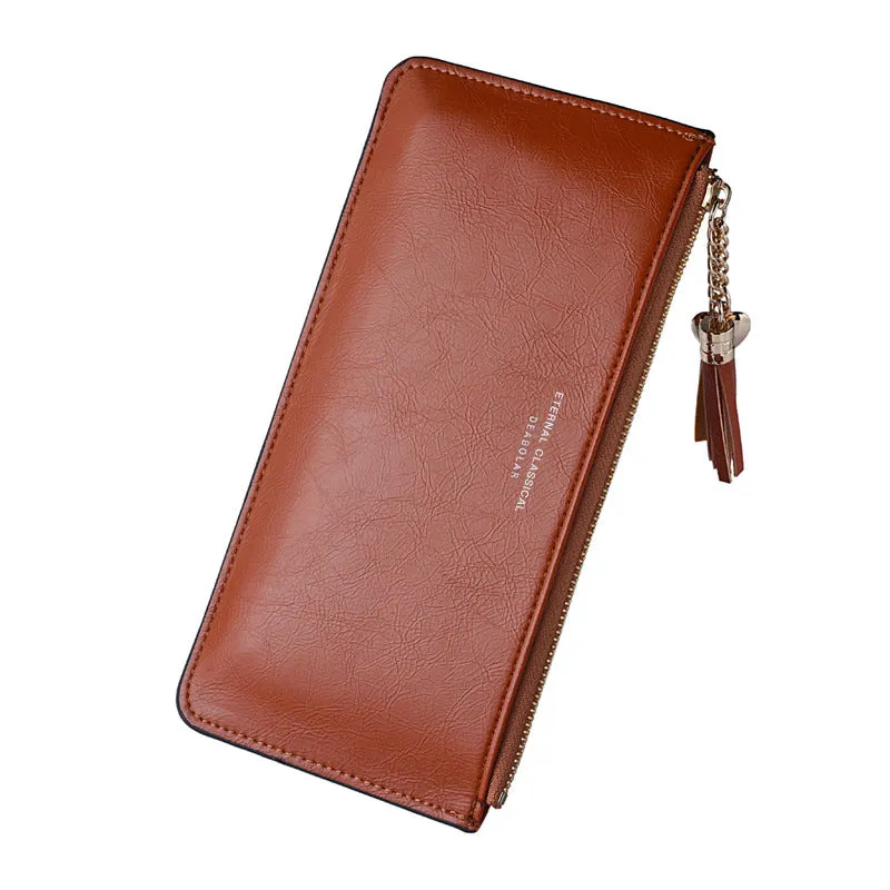 Women's Long Mobile Bright Leather Sweet Ladies Wallets