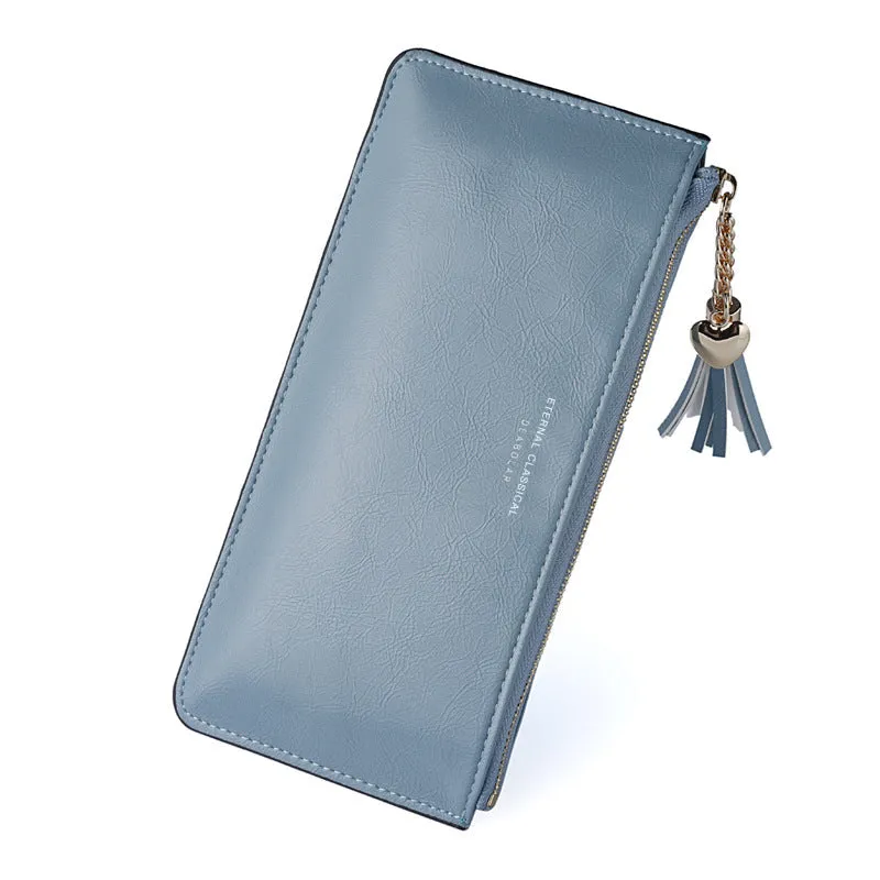 Women's Long Mobile Bright Leather Sweet Ladies Wallets