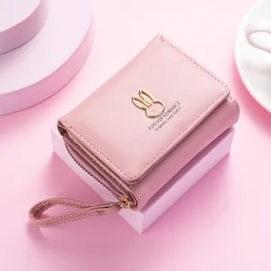 Women's Short Folding Multiple Slots Simple Fresh Ladies Wallets