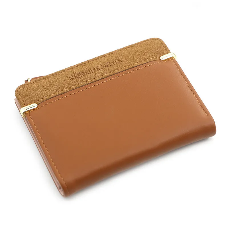 Women's Short Zip Simple Elegant Clutch Coin Purses