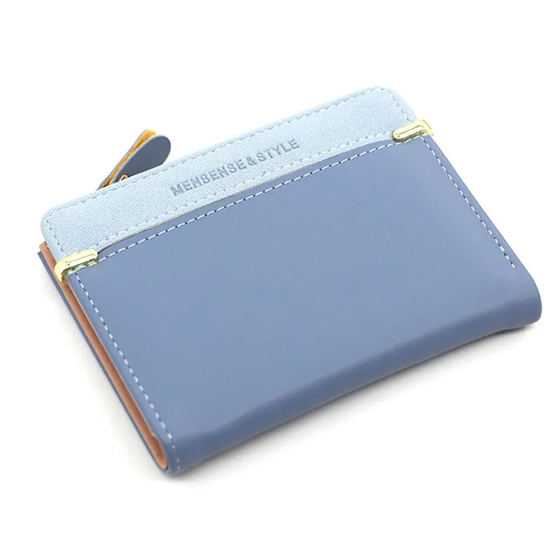 Women's Short Zip Simple Elegant Clutch Coin Purses