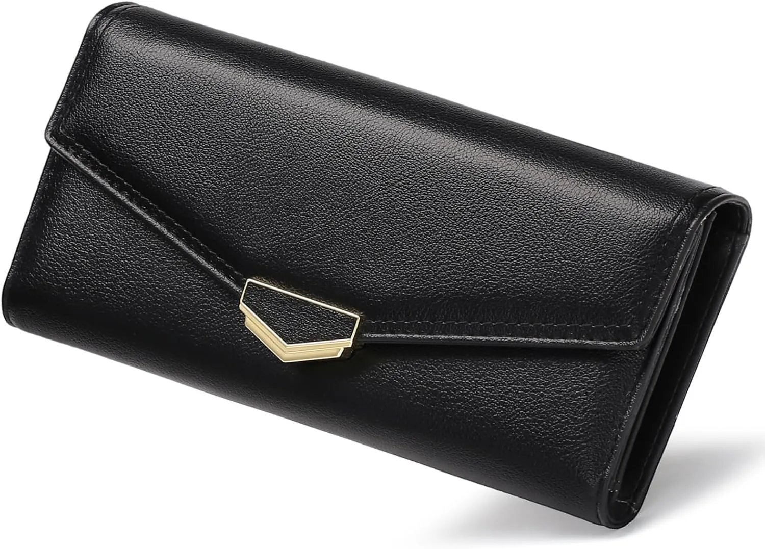 Women's Wallet Leather RFID Blocking Large Capacity Trifold Card Holder Wallets Ladies Long Purse with ID Window
