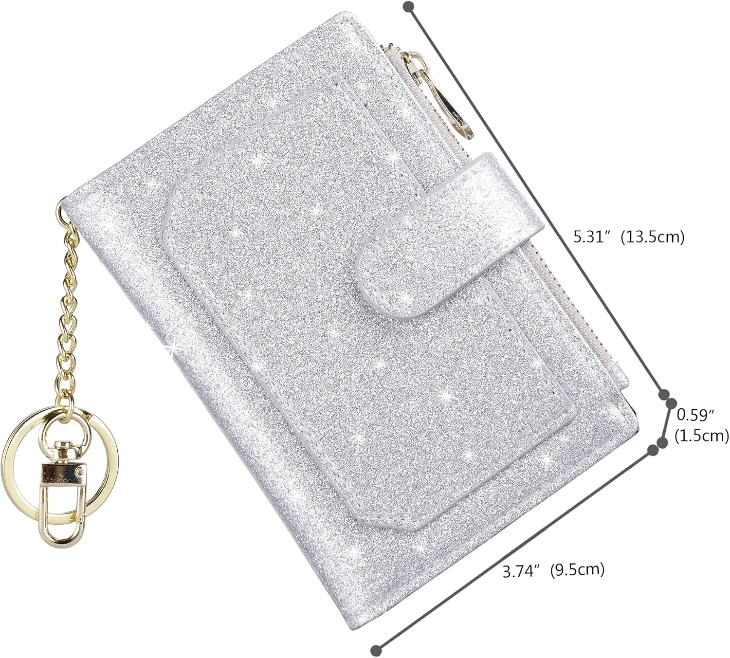Womens Wallets RFID Small Compact Bifold Leather Card Holder Zip Pocket