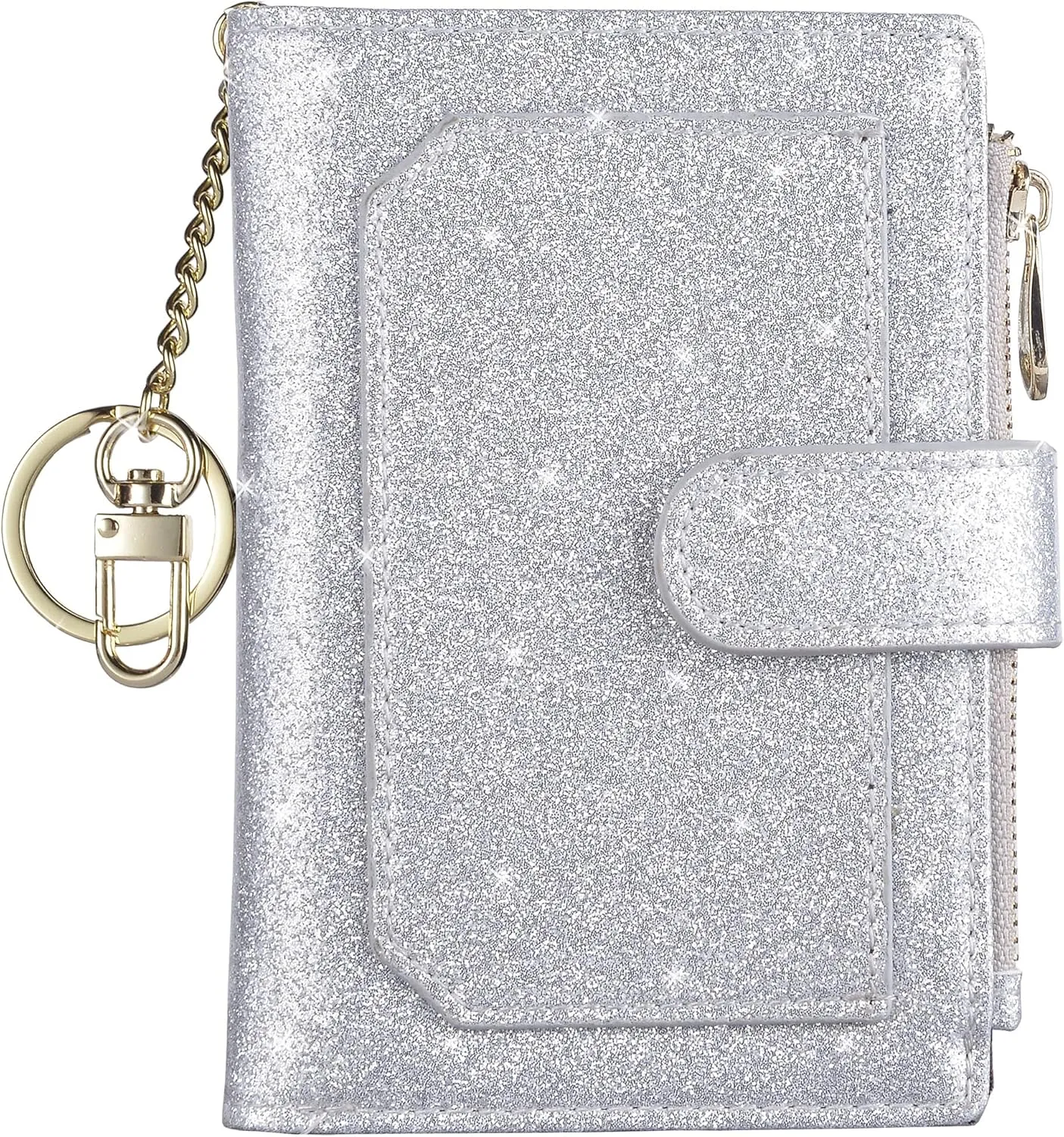 Womens Wallets RFID Small Compact Bifold Leather Card Holder Zip Pocket