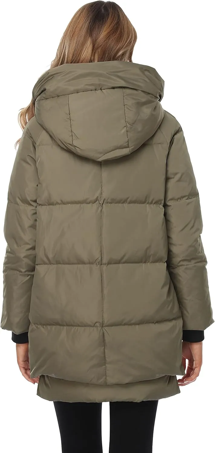 Women's Winter Thickened Down Jackets Long Down Coats Warm Parka with Hood