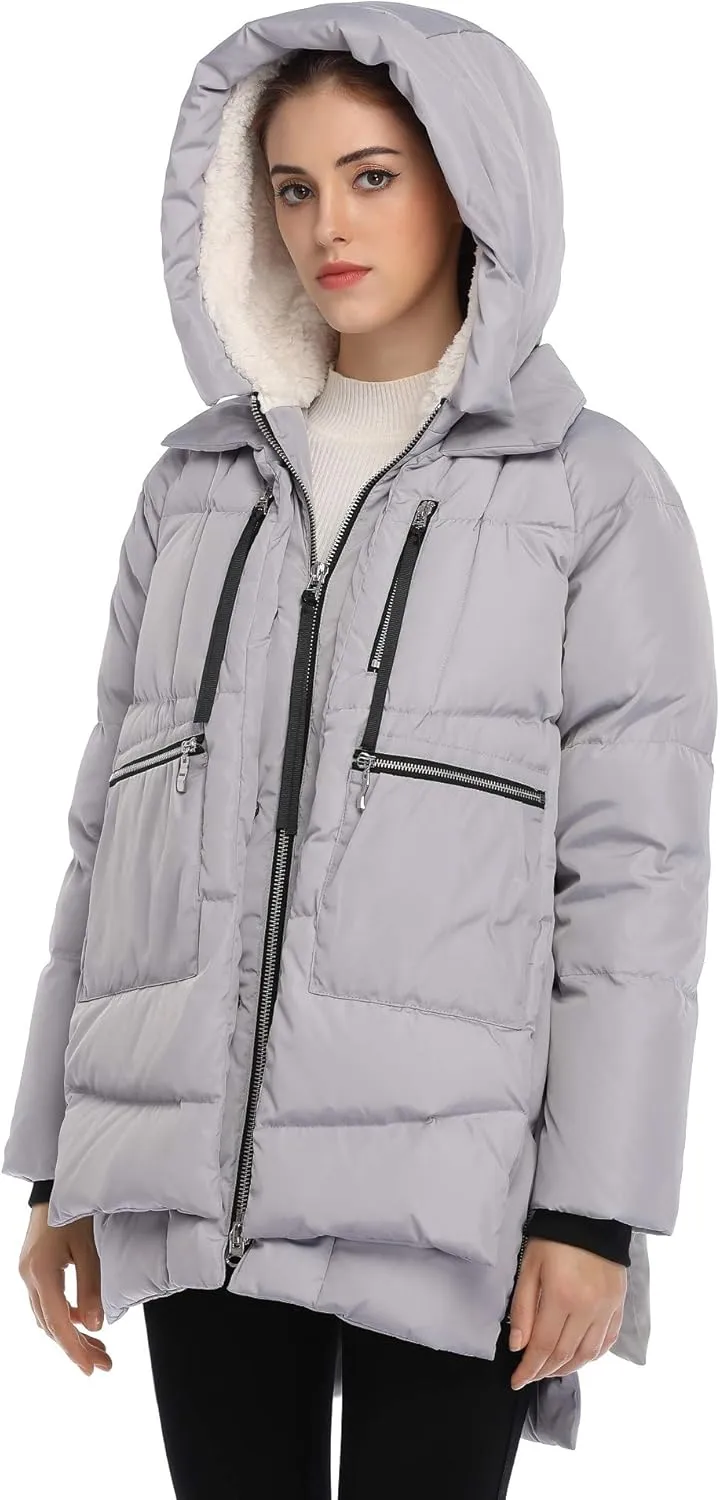 Women's Winter Thickened Down Jackets Long Down Coats Warm Parka with Hood