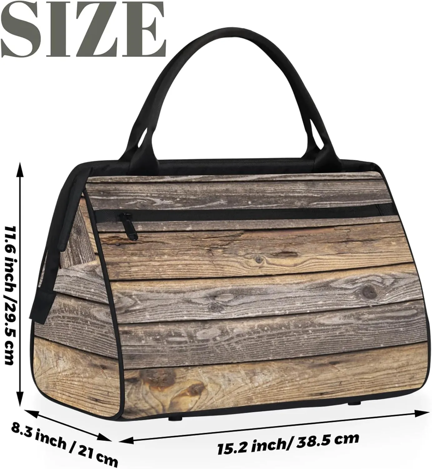 Wood Texture Abstract Modern Travel Duffel Bag Gym Tote Bag for Women Men Waterproof Weekend Overnight Bag Carry On Tote Luggage with Pocket Personal Item Bags Sports Bag fit Travel Sports Gym Yoga