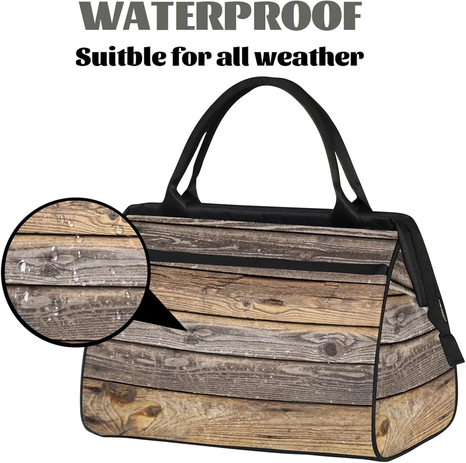 Wood Texture Abstract Modern Travel Duffel Bag Gym Tote Bag for Women Men Waterproof Weekend Overnight Bag Carry On Tote Luggage with Pocket Personal Item Bags Sports Bag fit Travel Sports Gym Yoga