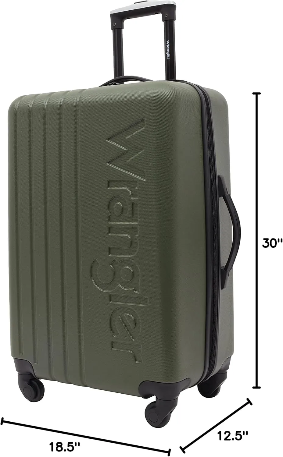 Wrangler Quest Luggage Set, Olive Green, 3 Piece (30"/26"/22")