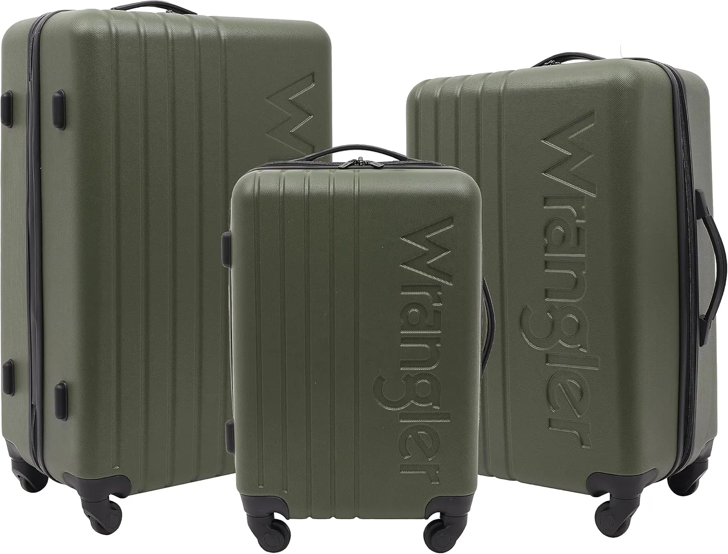 Wrangler Quest Luggage Set, Olive Green, 3 Piece (30"/26"/22")