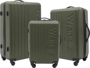 Wrangler Quest Luggage Set, Olive Green, 3 Piece (30"/26"/22")