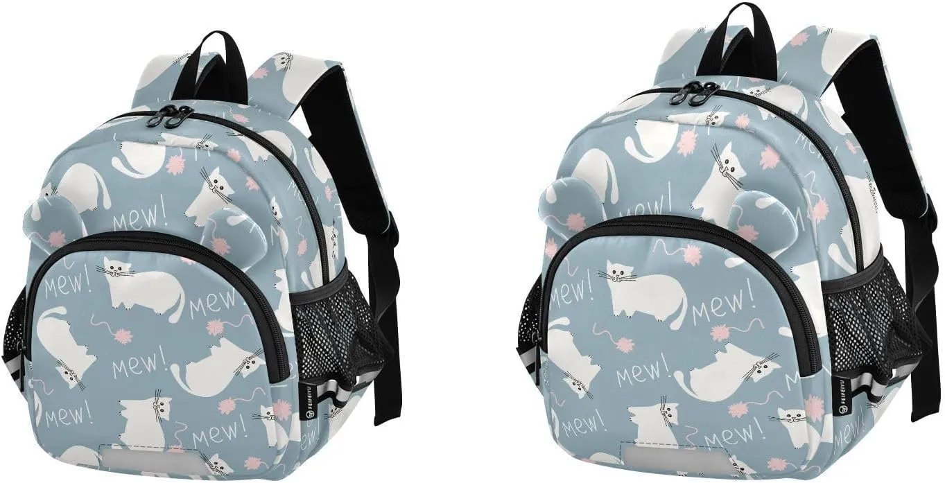 Wusikd Kids Backpack Cats Cute Pets Toddler Bags Cartoon Schoolbag for Girls Boys Kindergarten Student S