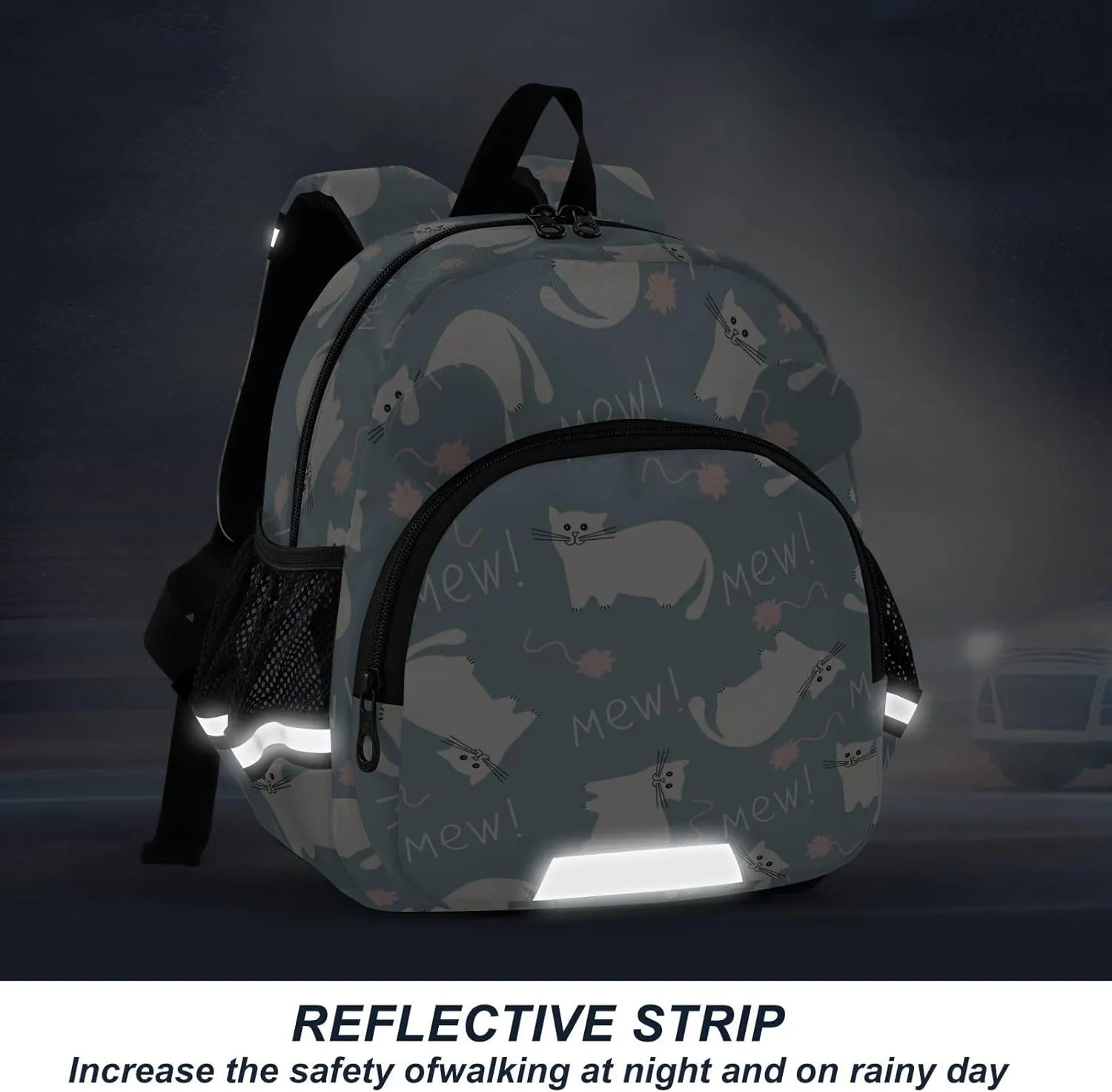 Wusikd Kids Backpack Cats Cute Pets Toddler Bags Cartoon Schoolbag for Girls Boys Kindergarten Student S