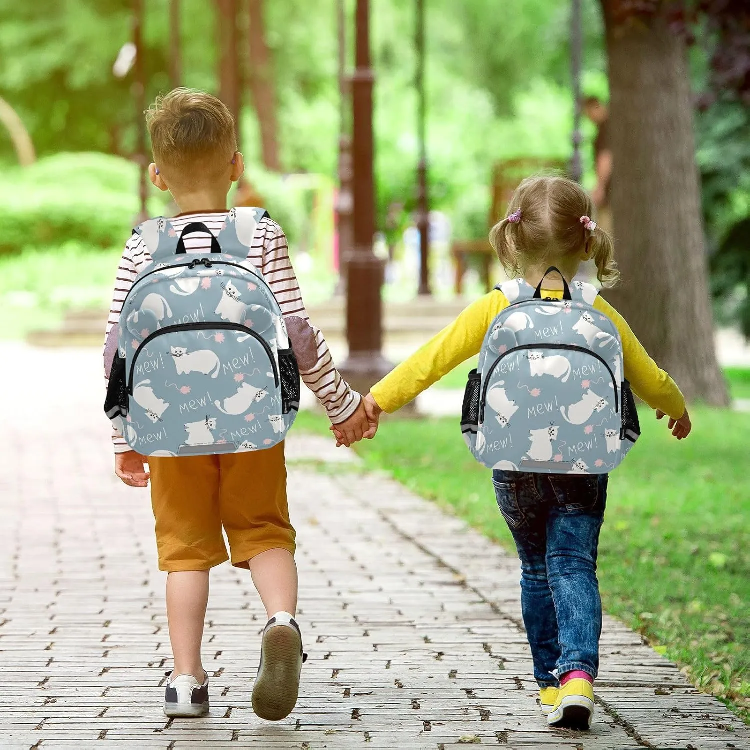 Wusikd Kids Backpack Cats Cute Pets Toddler Bags Cartoon Schoolbag for Girls Boys Kindergarten Student S
