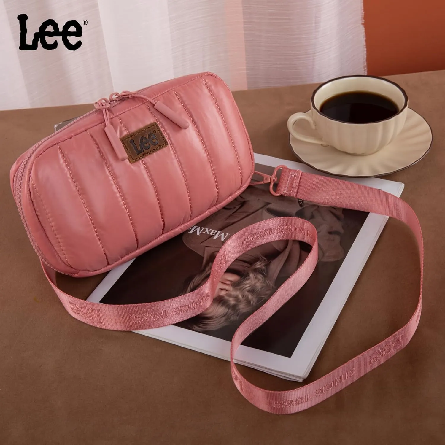 x Lee Dual Wristlet Wallets for Women, Puffer Crossbody Wallets Purse with Phone Pocket & Zipper Closure