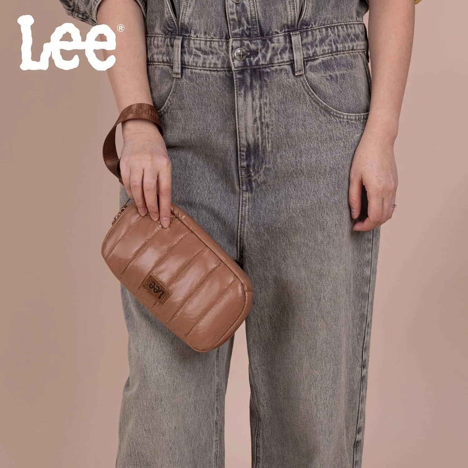 x Lee Dual Wristlet Wallets for Women, Puffer Crossbody Wallets Purse with Phone Pocket & Zipper Closure
