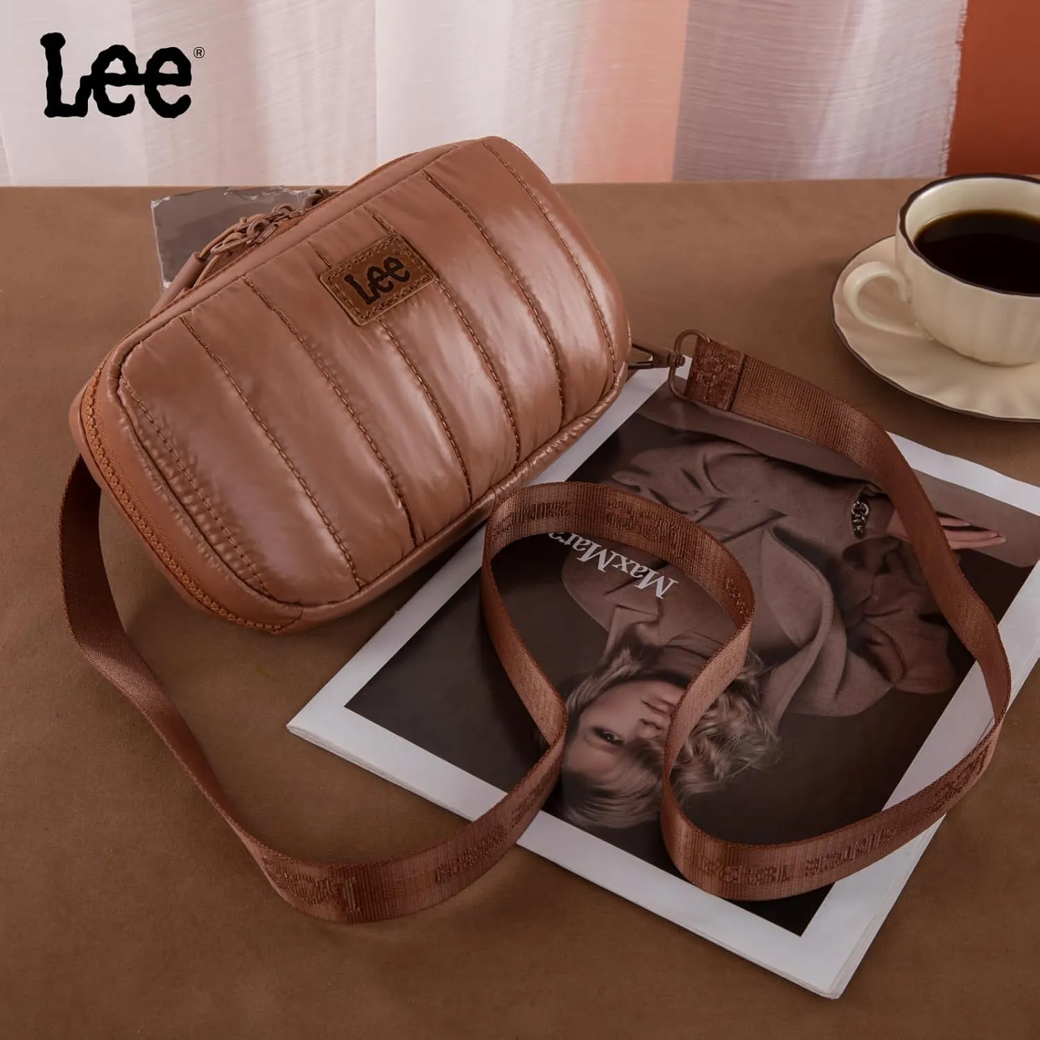 x Lee Dual Wristlet Wallets for Women, Puffer Crossbody Wallets Purse with Phone Pocket & Zipper Closure