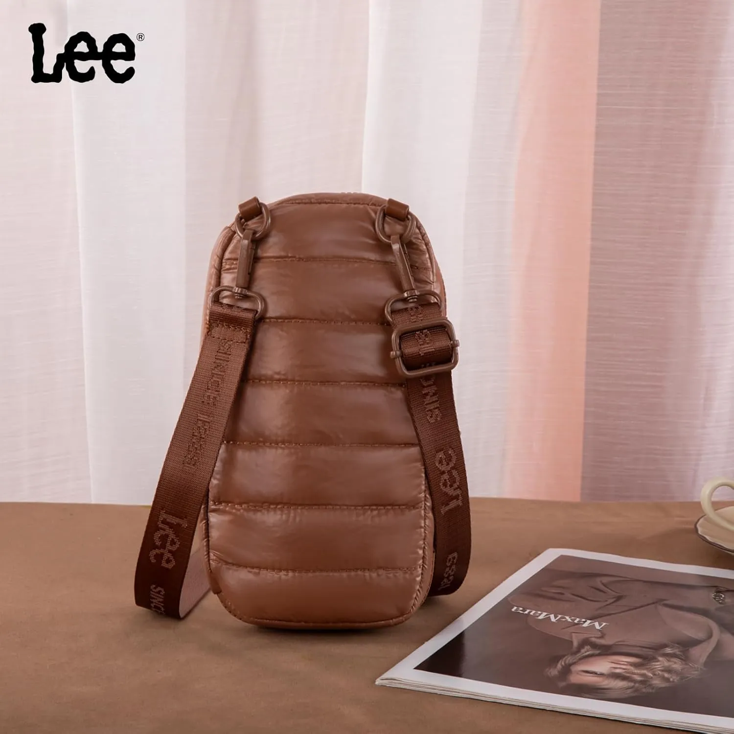 x Lee Dual Wristlet Wallets for Women, Puffer Crossbody Wallets Purse with Phone Pocket & Zipper Closure