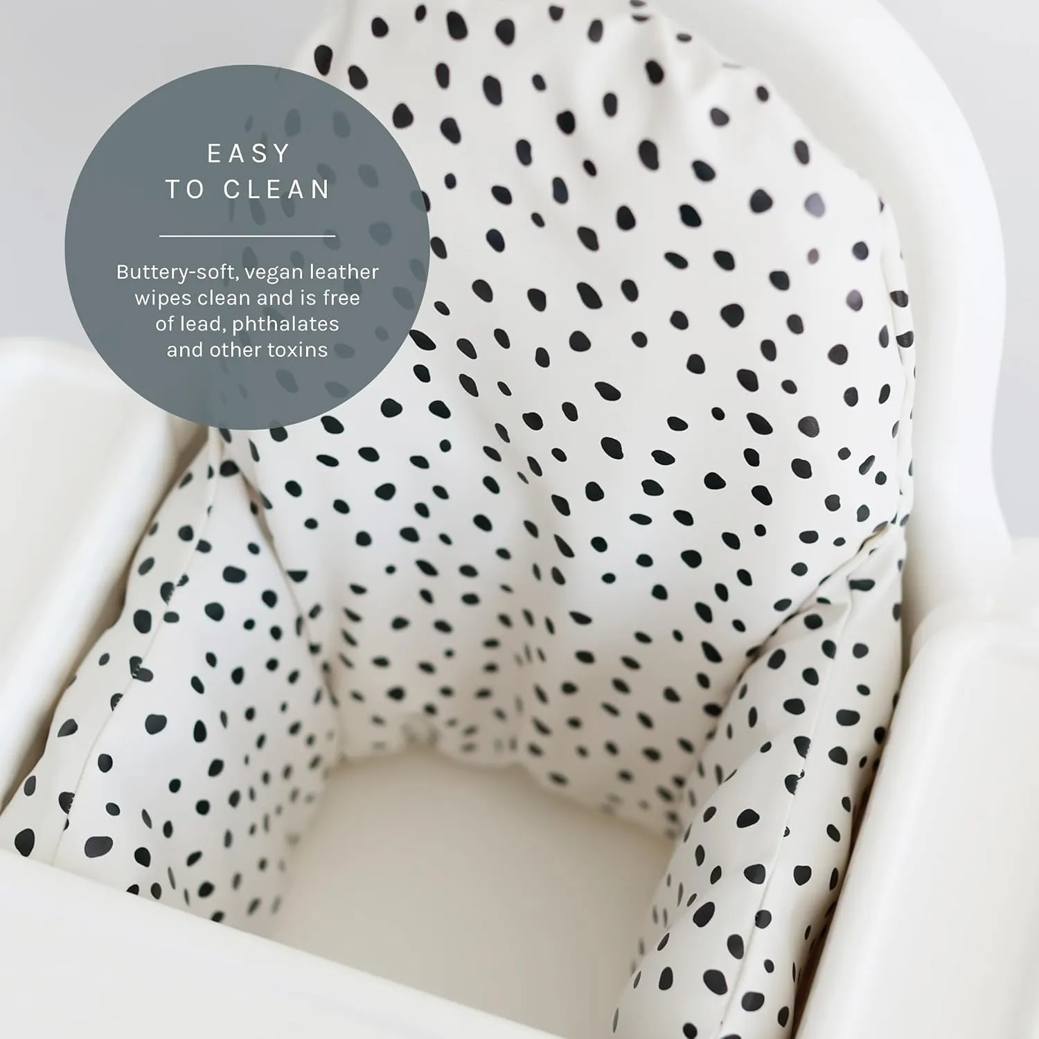 Yeah Baby Goods Wipeable IKEA Antilop Highchair Cushion Cover (Black) - Soft, Waterproof Baby High Chair Cover