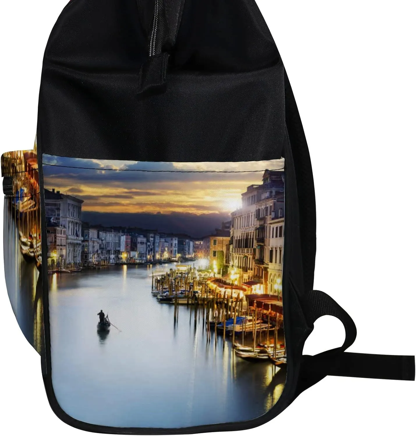 Yellow Famous Grand Canale Rialto Bridge Diaper Bag Backpack, waterproof backpack Baby Nappy Changing Bags Laptop Backpack for Travel, Large Capacity, Durable and Stylish for Woman and Men.