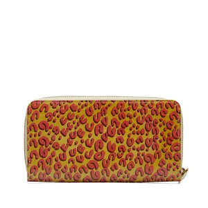 Yellow Louis Vuitton X Stephen Sprouse Vernis Leopard Zippy Long Wallets