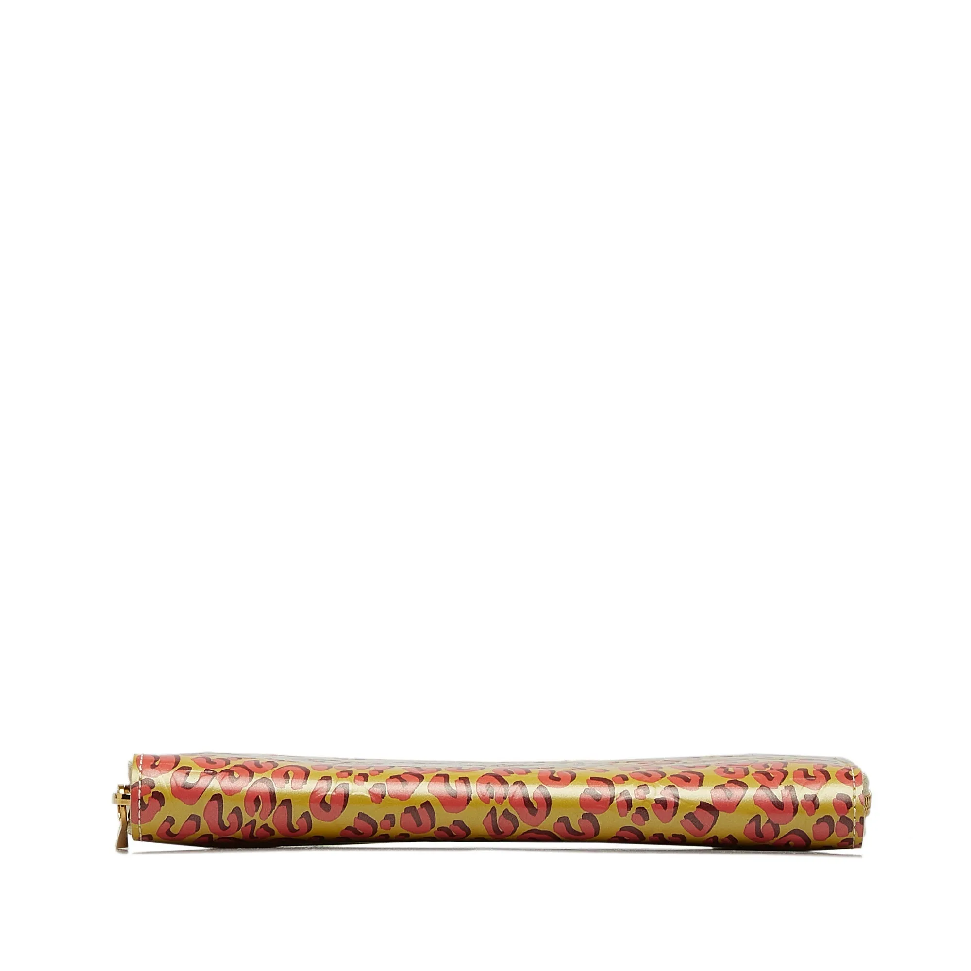 Yellow Louis Vuitton X Stephen Sprouse Vernis Leopard Zippy Long Wallets