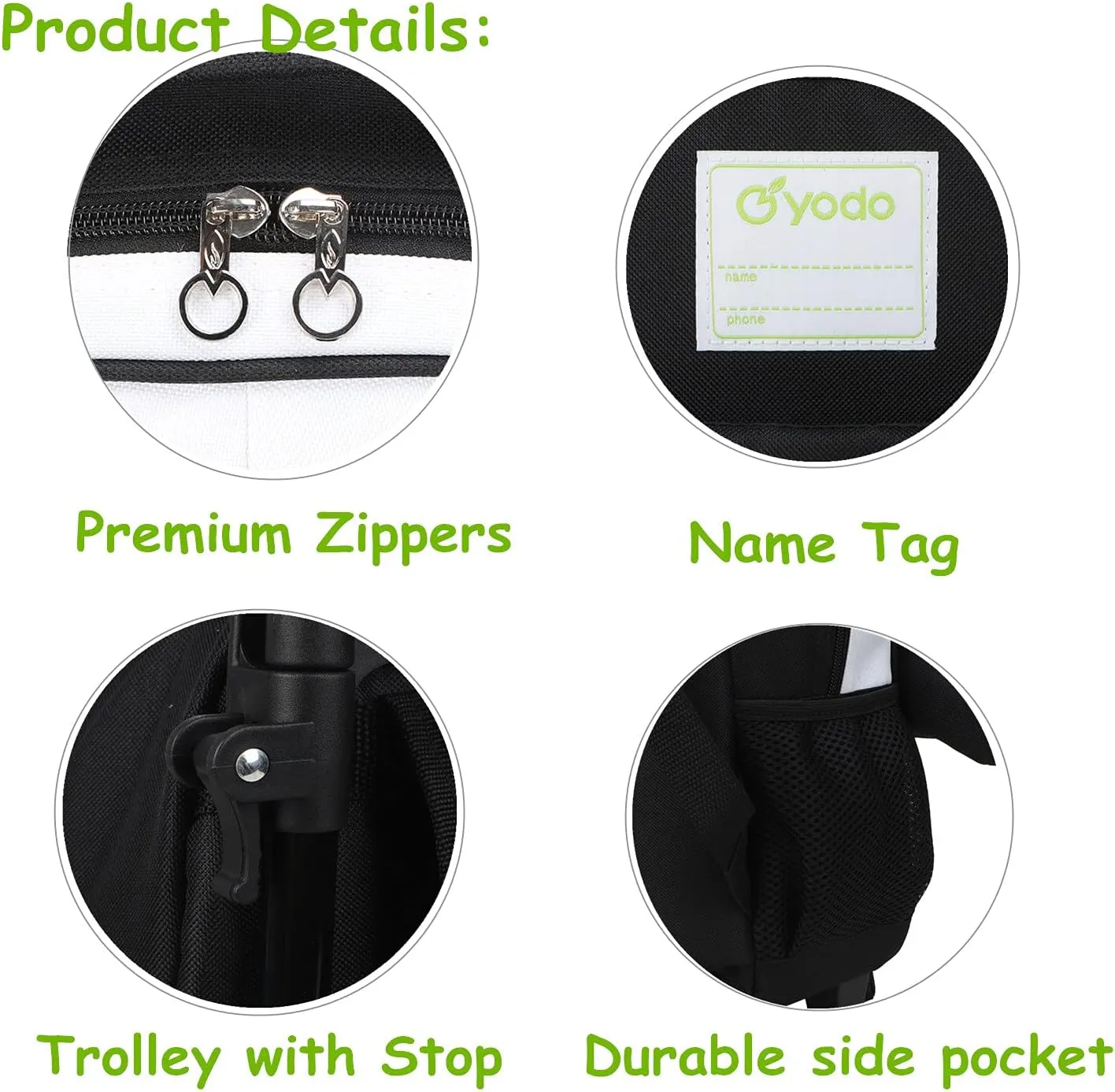 Yodo 3-Way Kids Suitcase Luggage or Toddler Rolling Backpack with wheels