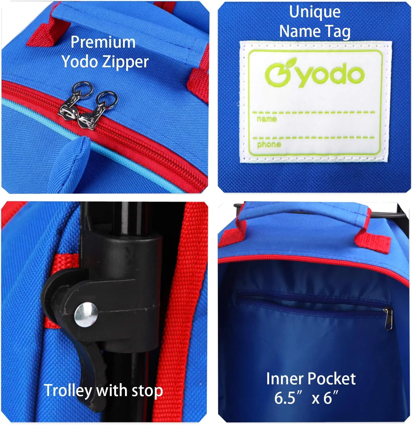 Yodo 3-Way Kids Suitcase Luggage or Toddler Rolling Backpack with wheels