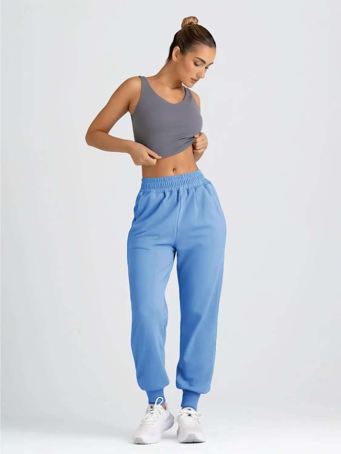 Yovela Sweatpants Women Baggy High Waisted Sweat Pants Fall Clothes Casual Joggers Y2k Aesthetic Warm Trousers with Pockets