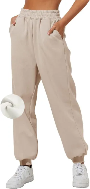 Yovela Sweatpants Women Baggy High Waisted Sweat Pants Fall Clothes Casual Joggers Y2k Aesthetic Warm Trousers with Pockets