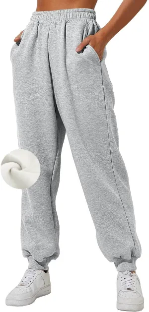 Yovela Sweatpants Women Baggy High Waisted Sweat Pants Fall Clothes Casual Joggers Y2k Aesthetic Warm Trousers with Pockets
