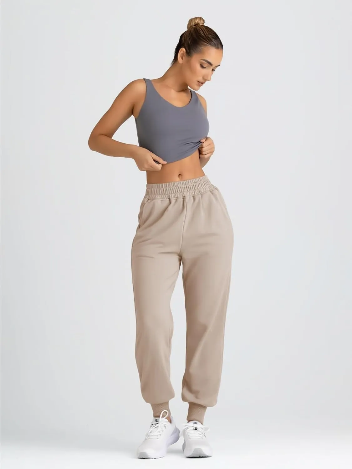Yovela Sweatpants Women Baggy High Waisted Sweat Pants Fall Clothes Casual Joggers Y2k Aesthetic Warm Trousers with Pockets