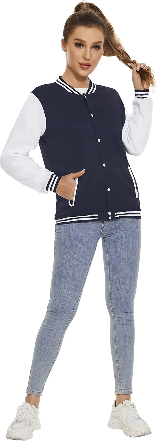 Yuji Itadori Women Varsity Jacket Baseball Lightweight Outwear Fleece Coat Button Down Clothes