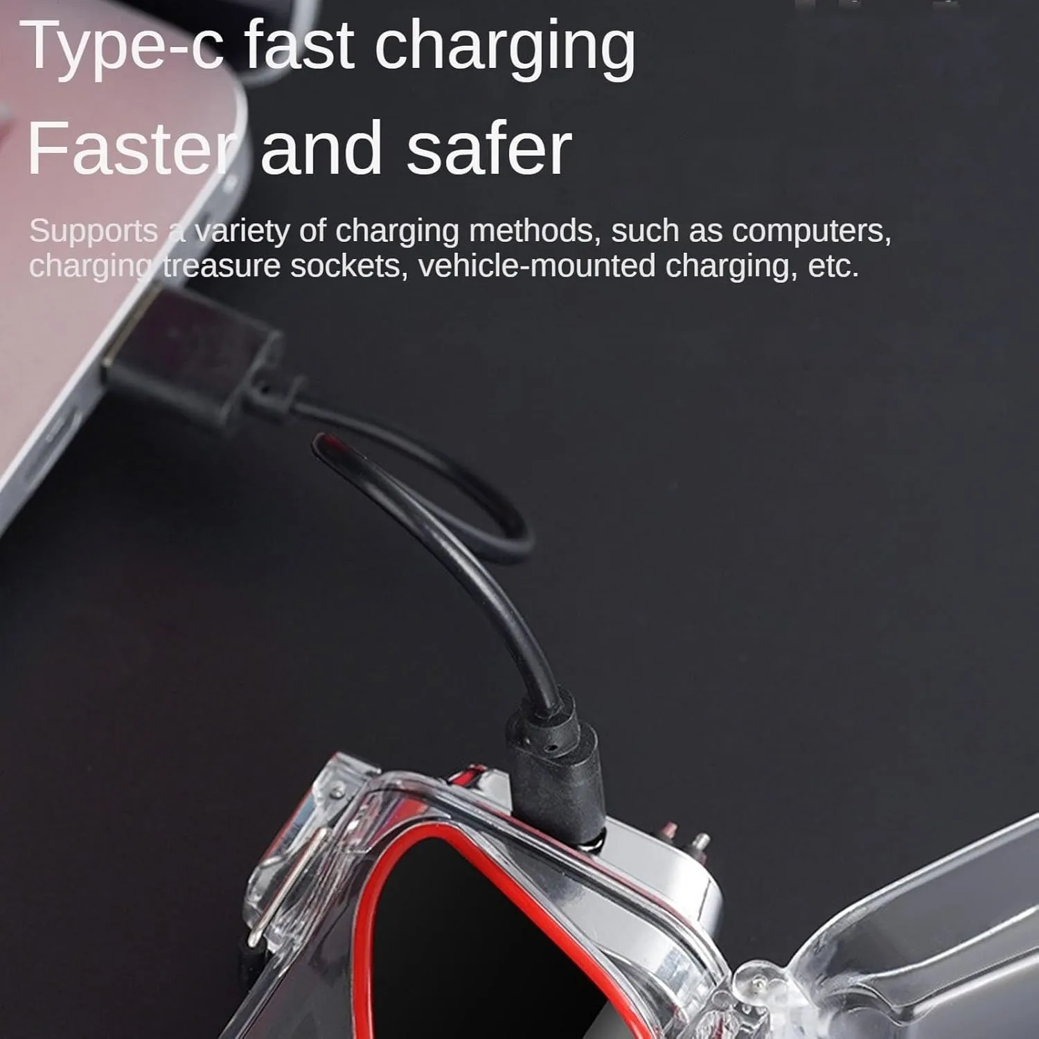 Zinc Alloy Smart Double arc Lighter USB Universal Charging can be Illuminated, Windproof and Waterproof Lighter, Candle Home car Travel, high-end Men's Gift(Black)